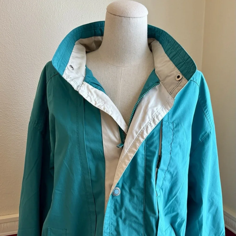 Vintage 90s‎ Members Only Windbreaker Jacket Color Block Blue-Green Red Men's M